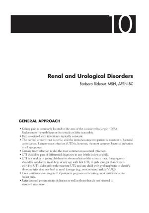 Renal and Urological Disorders Barbara Rideout, MSN, APRN-BC