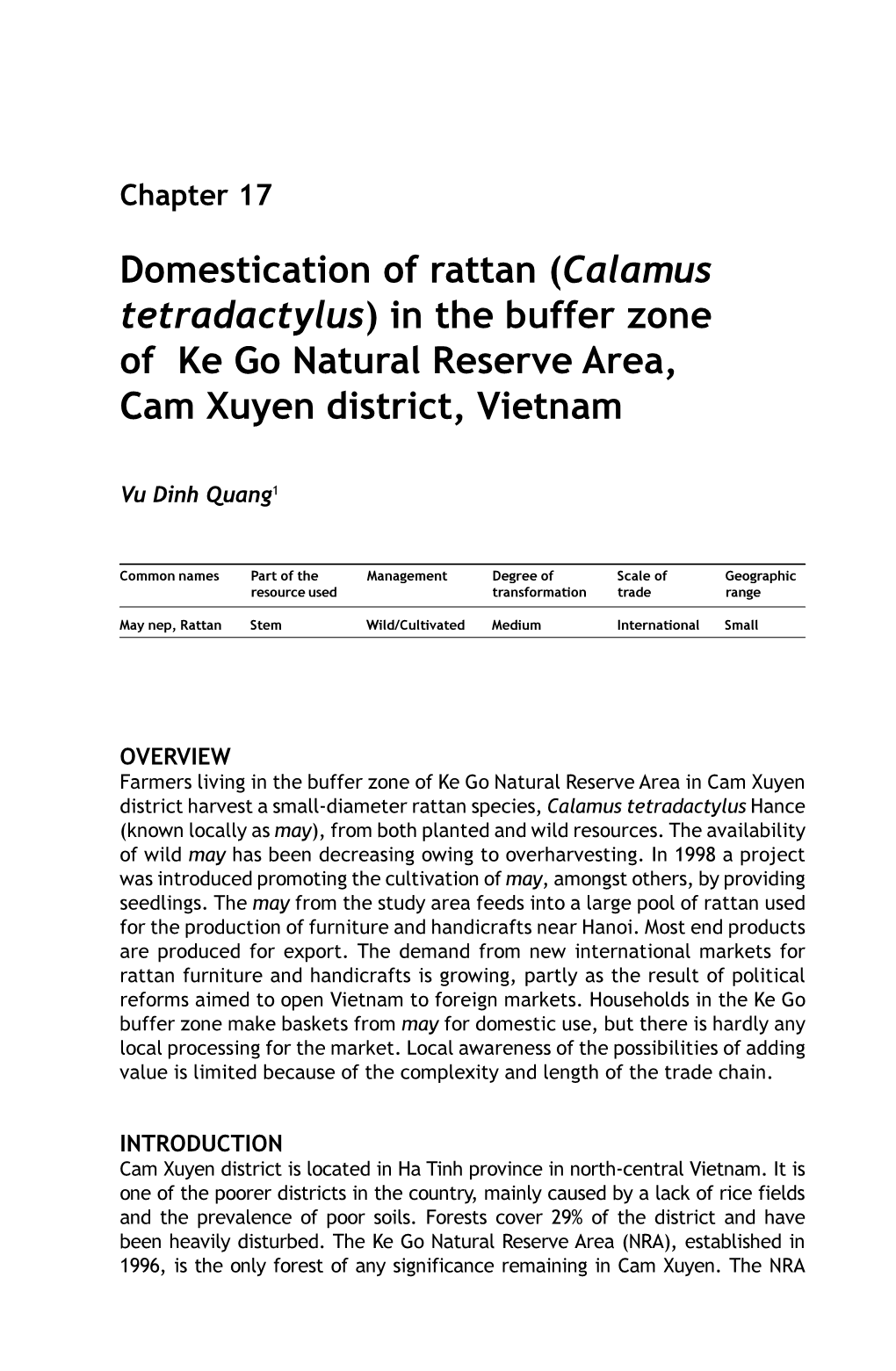 Case Studies of Non-Timber Forest Product Systems. Volume 1