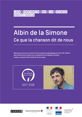 Albin De La Simone Ce Que La Chanson Dit De Nous