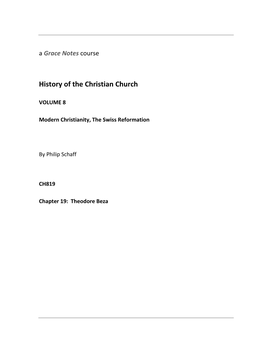 History of the Christian Church*