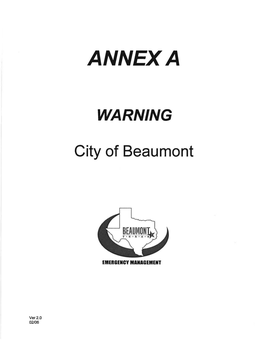 Annex a – Warning