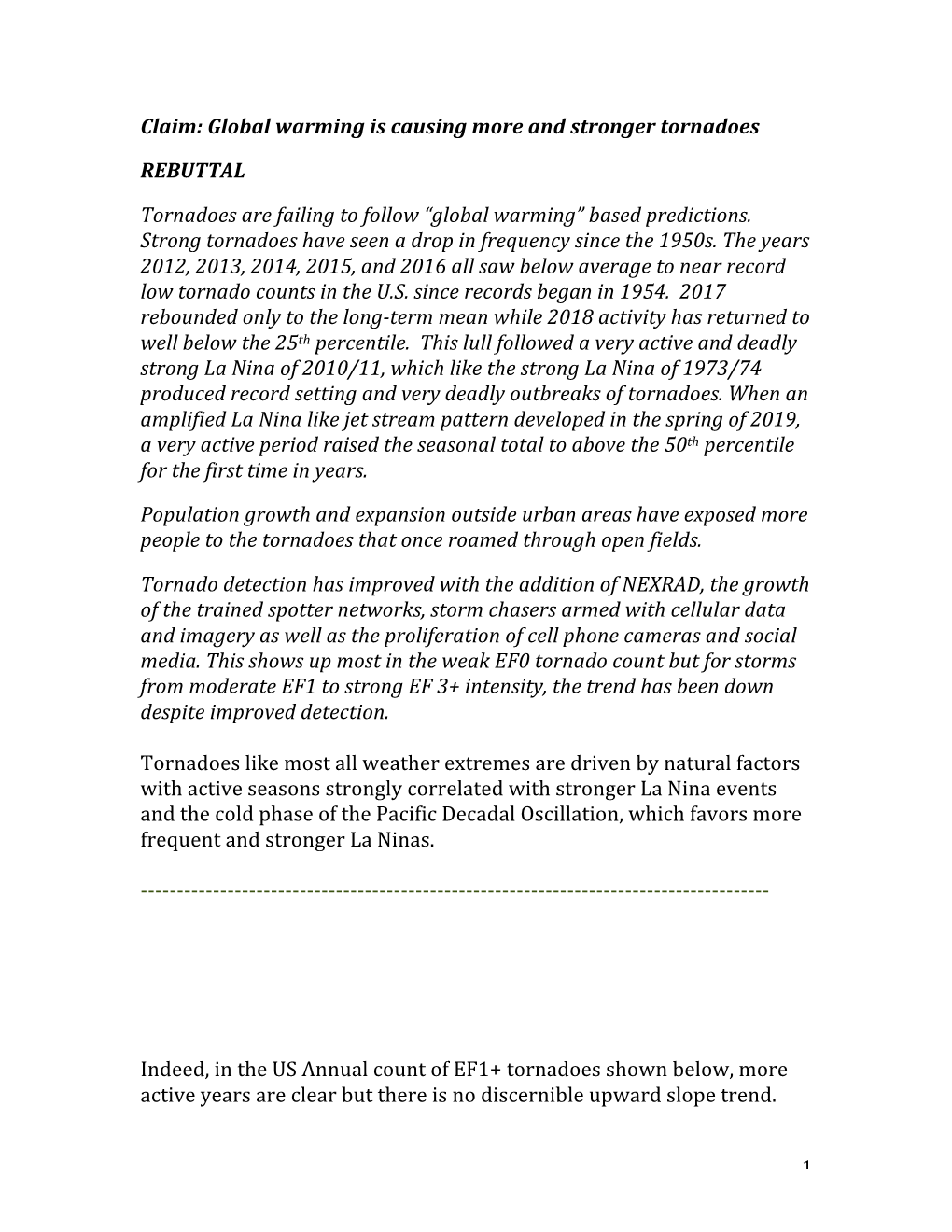 Rebuttals Tornadoes