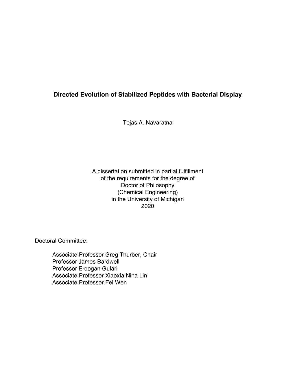 Directed Evolution of Stabilized Peptides with Bacterial Display