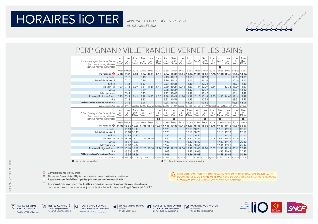 HORAIRES Lio