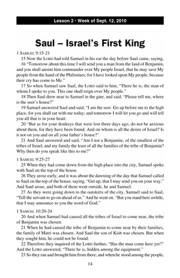 Saul – Israel's First King