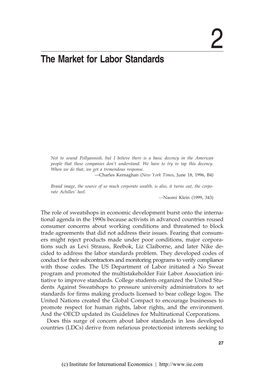 The Market for Labor Standards