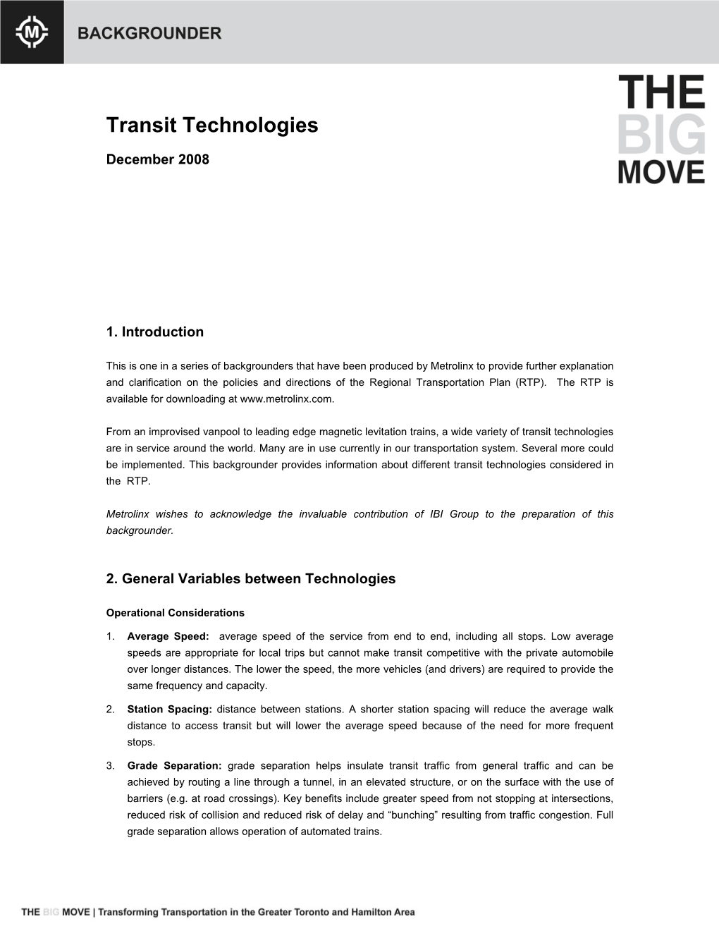 Transit Technologies