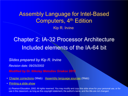 Assembly Language for Intel-Based Computers, 4Th Edition Kip R