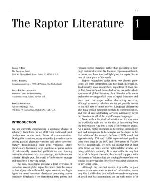 The Raptor Literature 1
