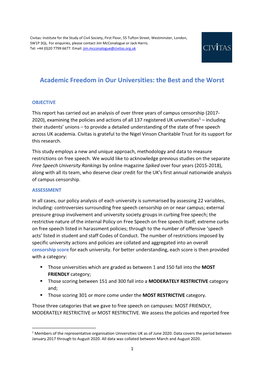 Academic Freedom in Our Universities: the Best and the Worst