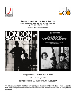 From London to Free Derry Photographs and Situationist Comics by Gian Butturini