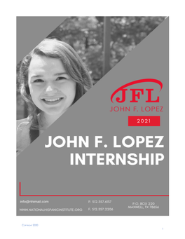 2021 John F. Lopez Fellowship.V.1.Pdf