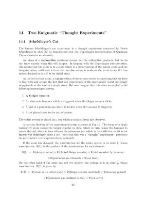 14 Two Enigmatic “Thought Experiments”