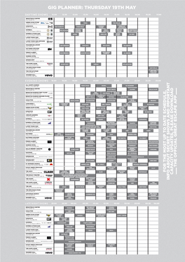 Gig Planner: Thursday 19Th May