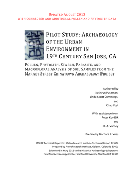 3. Archaeology of the Urban Environment