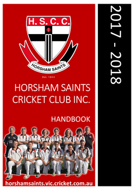 Horsham Saints Cricket Club Inc