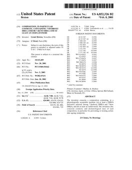 (12) United States Patent (10) Patent No.: US 6,852,326 B2 Breton (45) Date of Patent: *Feb