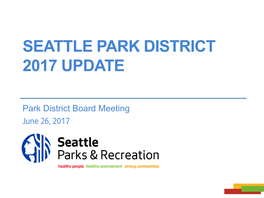 Park District Update