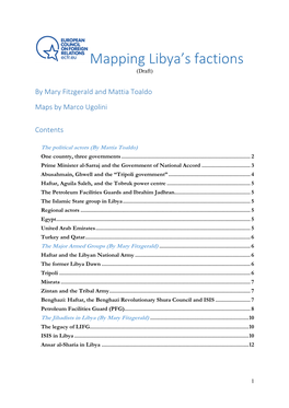 Mapping Libya's Factions