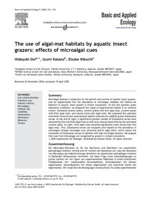 The Use of Algal-Mat Habitats by Aquatic Insect Grazers: Effects of Microalgal Cues