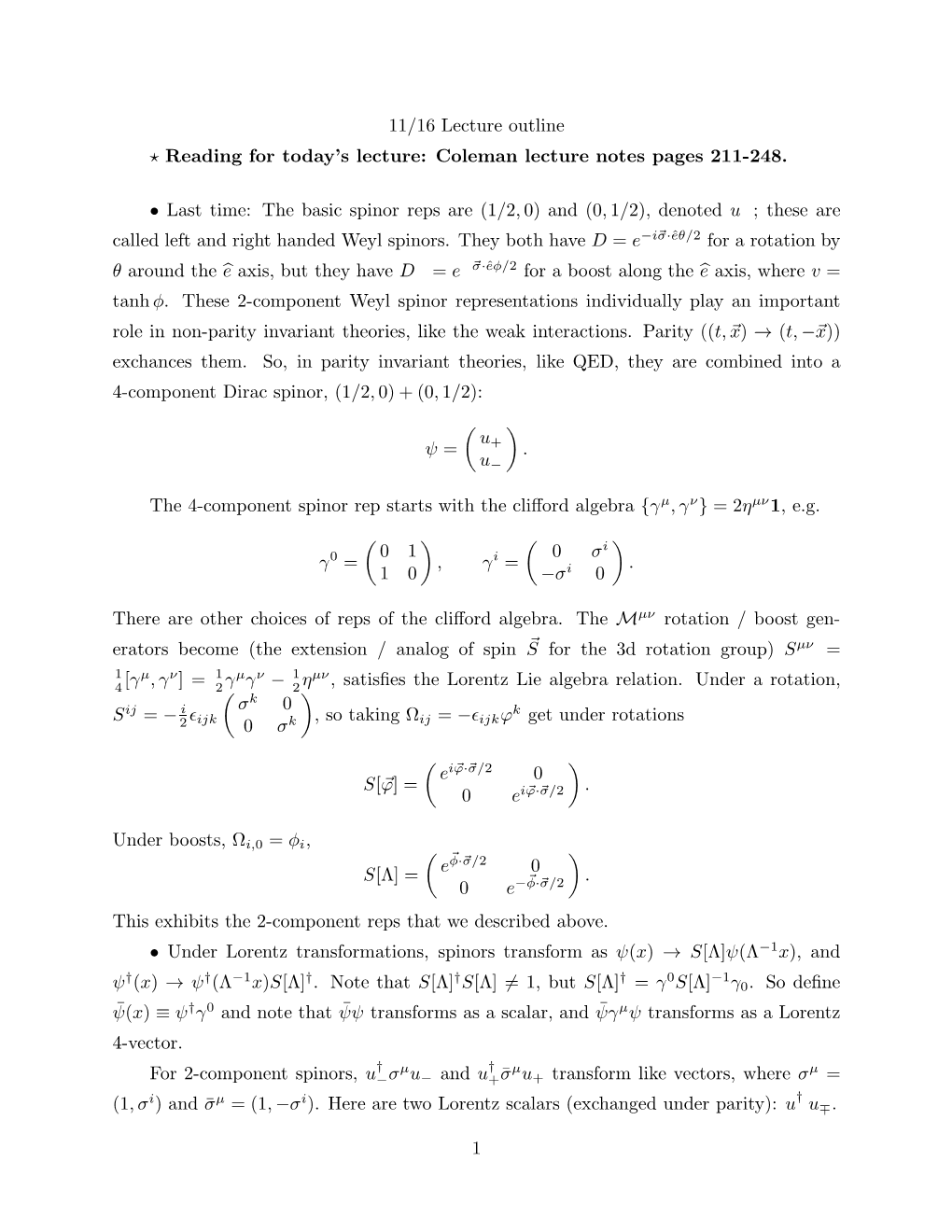 Dirac Equation: L