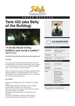 Tank 432 Press Release.Indd