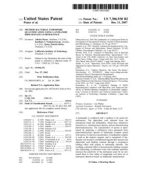 (12) United States Patent (10) Patent No.: US 7,306,930 B2 Ponce Et Al