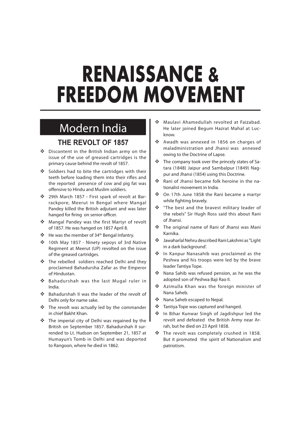 Renaissance & Freedom Movement