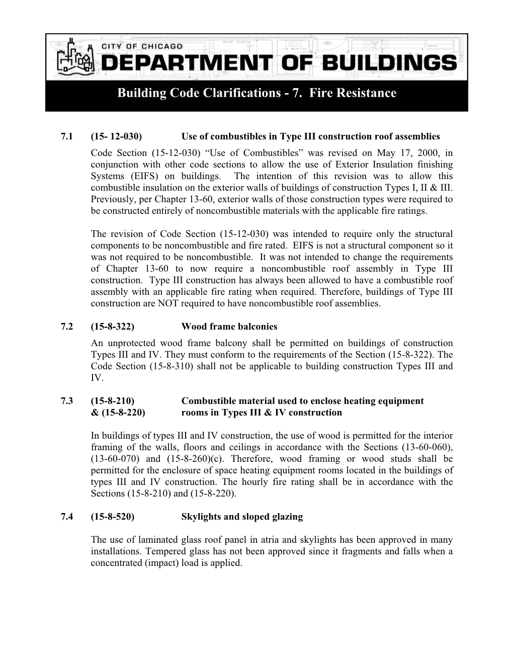 Building Code Clarifications - 7