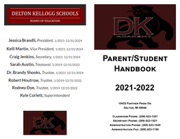 Parent/Student Handbook 2021-2022