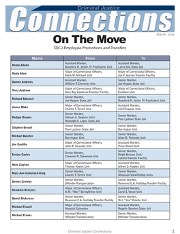 On the Move, March 2019