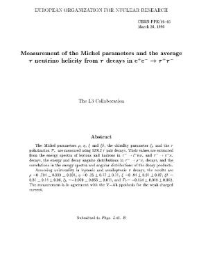 Measurement of the Michel Parameters and the Average $\Tau