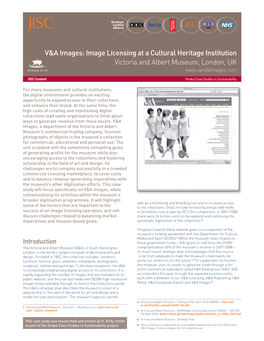 V&A Images: Image Licensing at a Cultural Heritage Institution Victoria