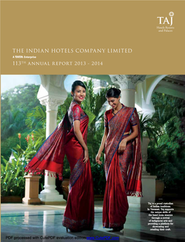 THE INDIAN HOTELS COMPANY LIMITED 113Th Annual Report 2013