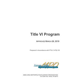 FTA Title VI Program