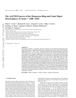 The AAT/WFI Survey of the Monoceros Ring and Canis Major Dwarf Galaxy: II