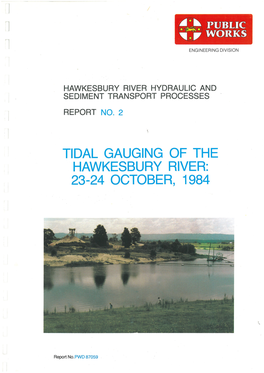 Tidal Gauging of the Hawkesbury River 23-24 October 1984