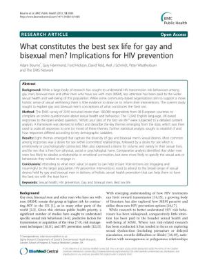 What Constitutes the Best Sex Life for Gay And