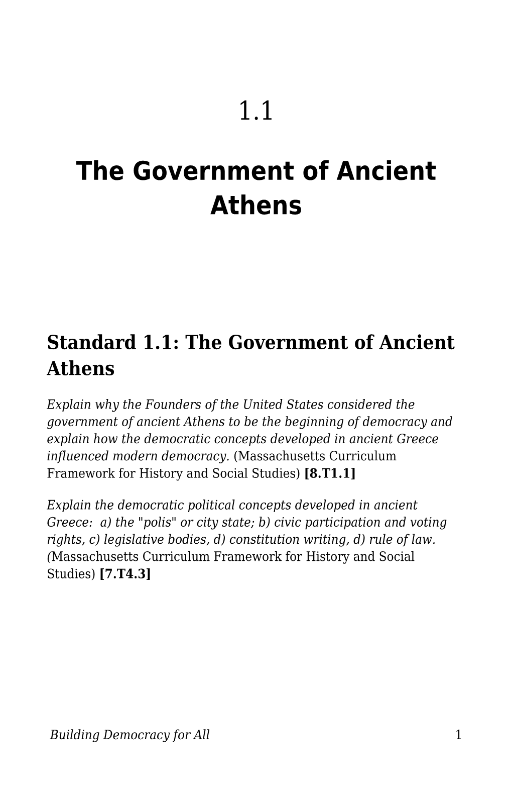 1.1 the Government of Ancient Athens