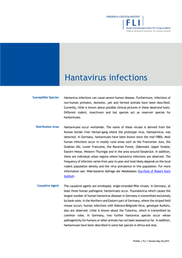 Profile Hantavirus Infections, Version May 04,2015