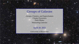 Groups of Galaxies