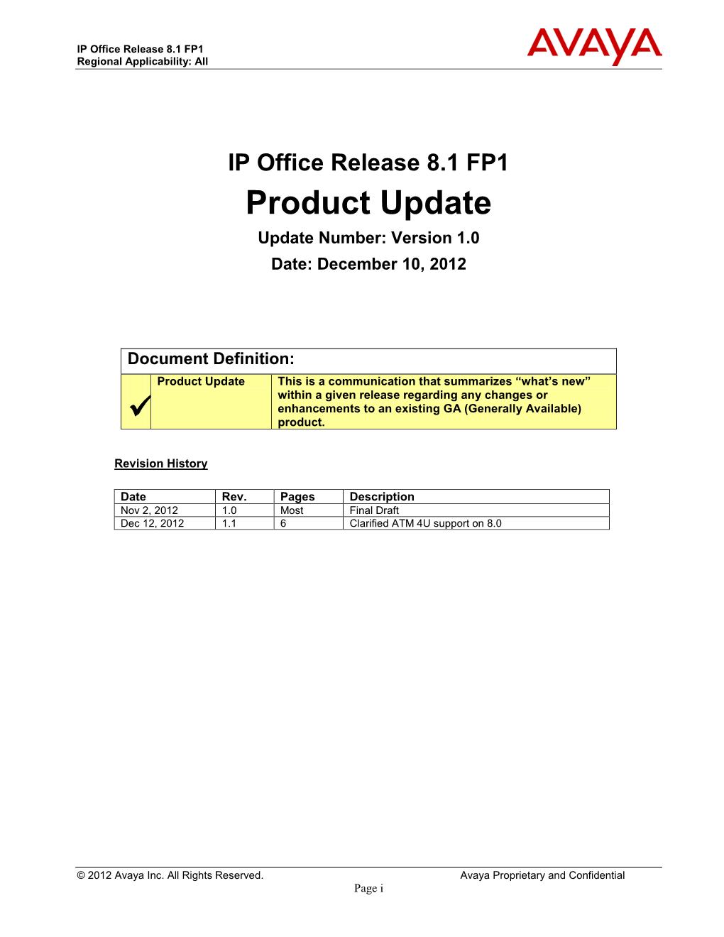 IP Office R6.1 Product Update