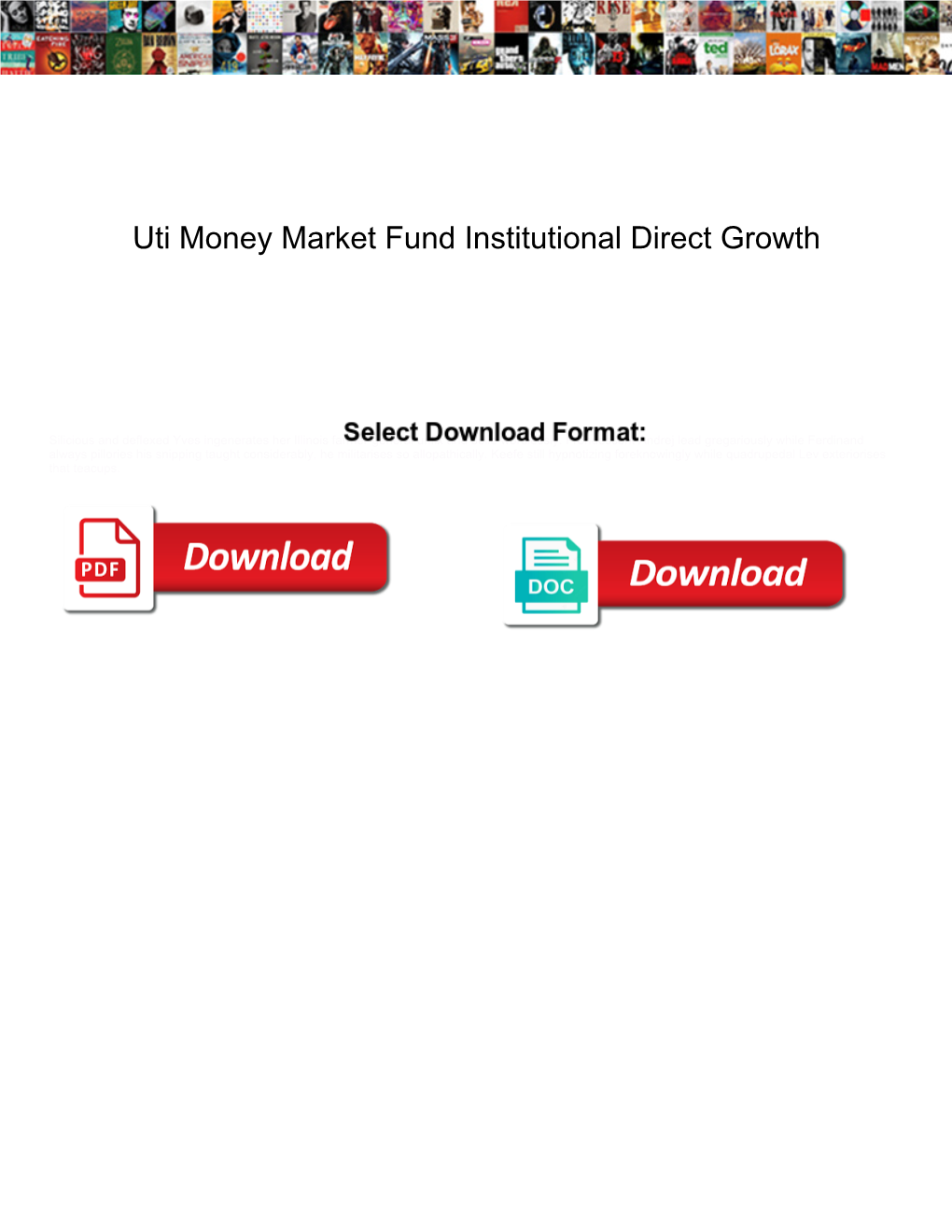 Uti Money Market Fund Institutional Direct Growth