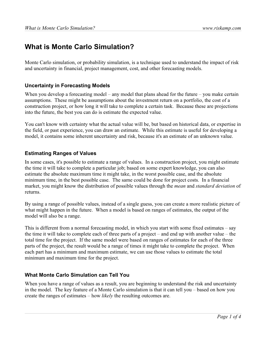 What Is Monte Carlo Simulation?