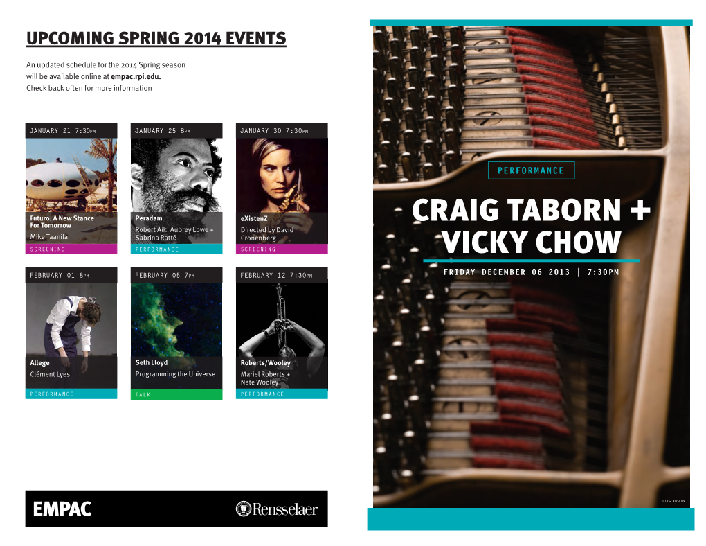 Craig Taborn + Vicky Chow Program