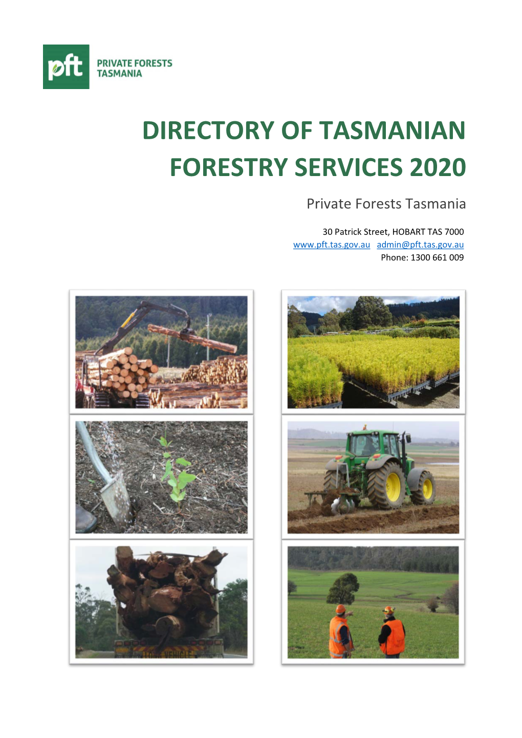 DIRECTORY of TASMANIAN FORESTRY SERVICES 2020 Private Forests Tasmania