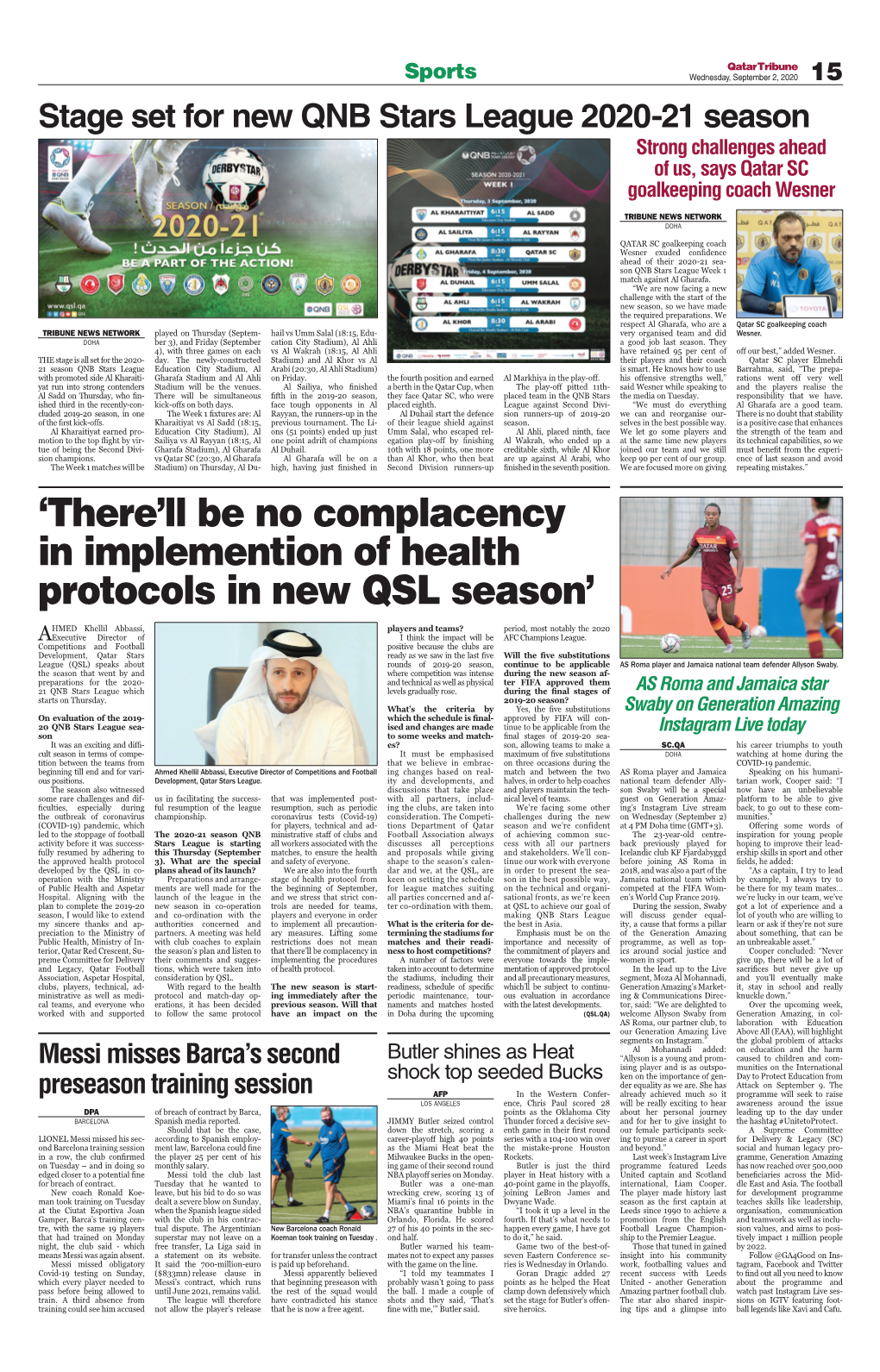 Ll Be No Complacency in Implemention of Health Protocols in New QSL Season’