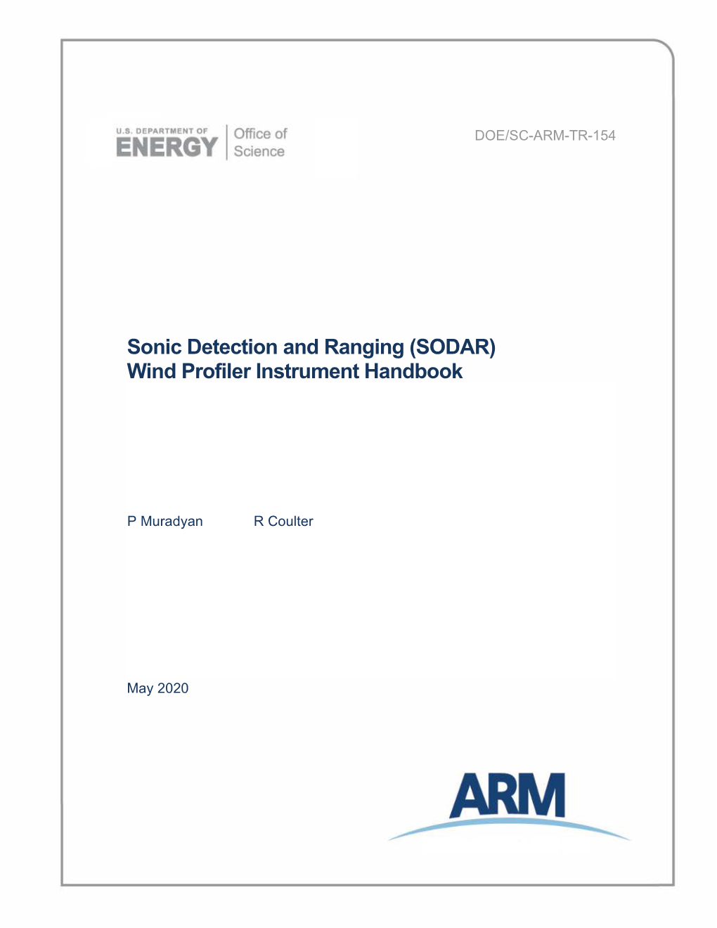 SODAR) Wind Profiler Instrument Handbook