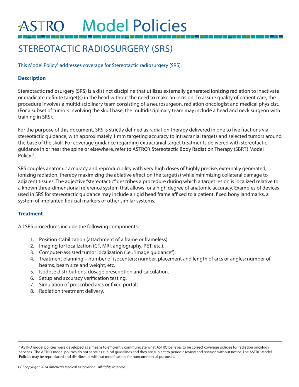 Stereotactic Radiosurgery (Srs)