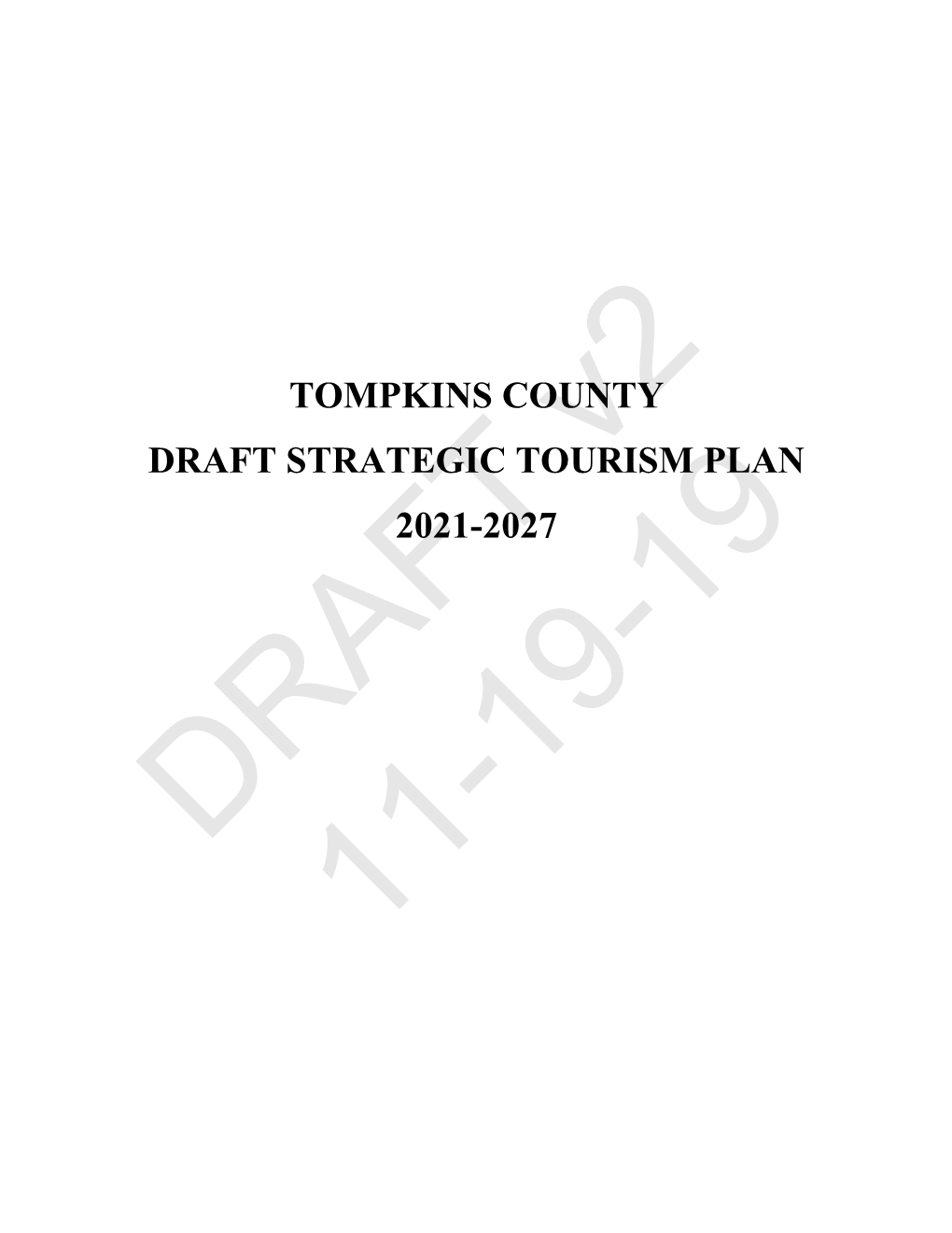 Tompkins County Draft Strategic Tourism Plan 2021